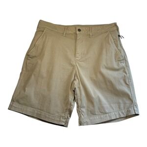 American Eagle Outfitters Tech Twill Flat Front Shorts Men's Size 30 Khaki